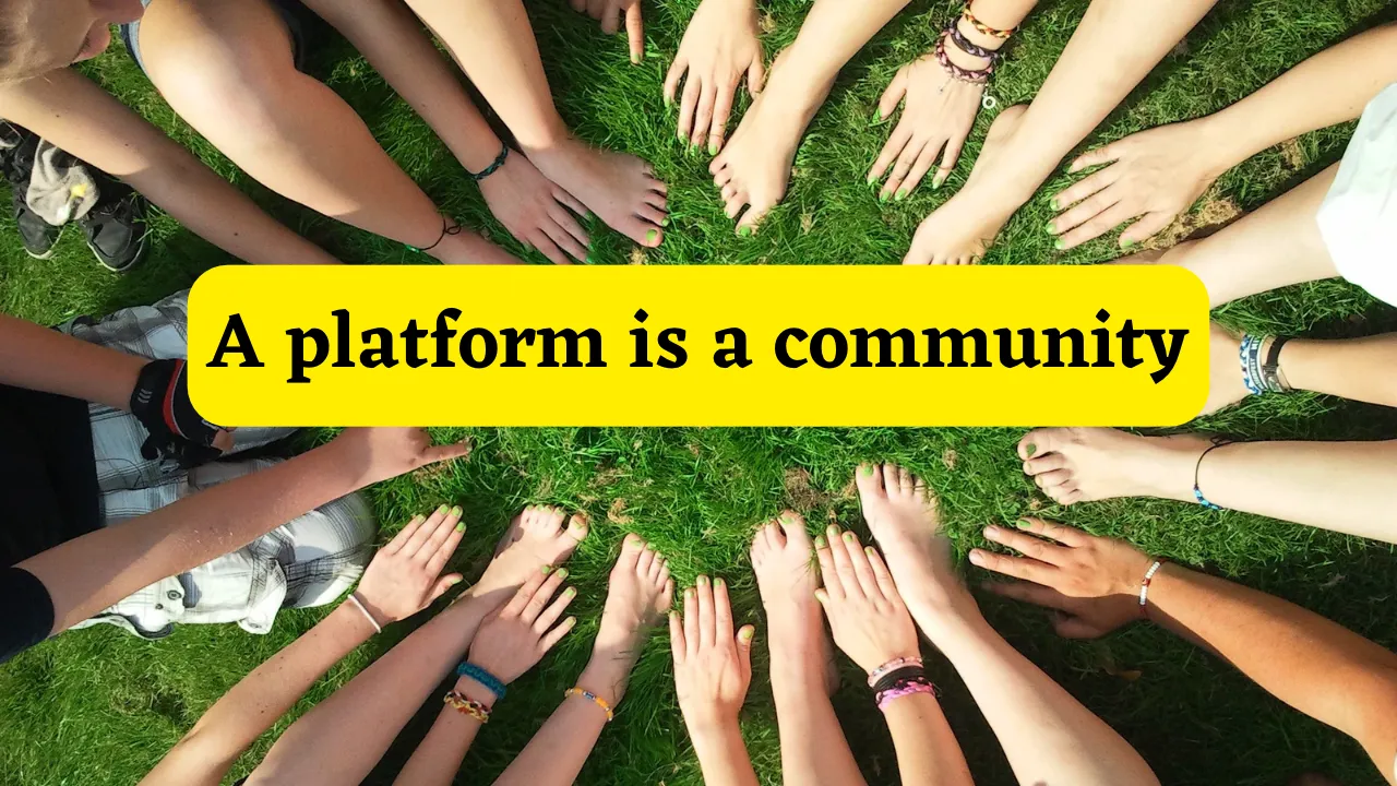 Hands and feet coming together on a grass field