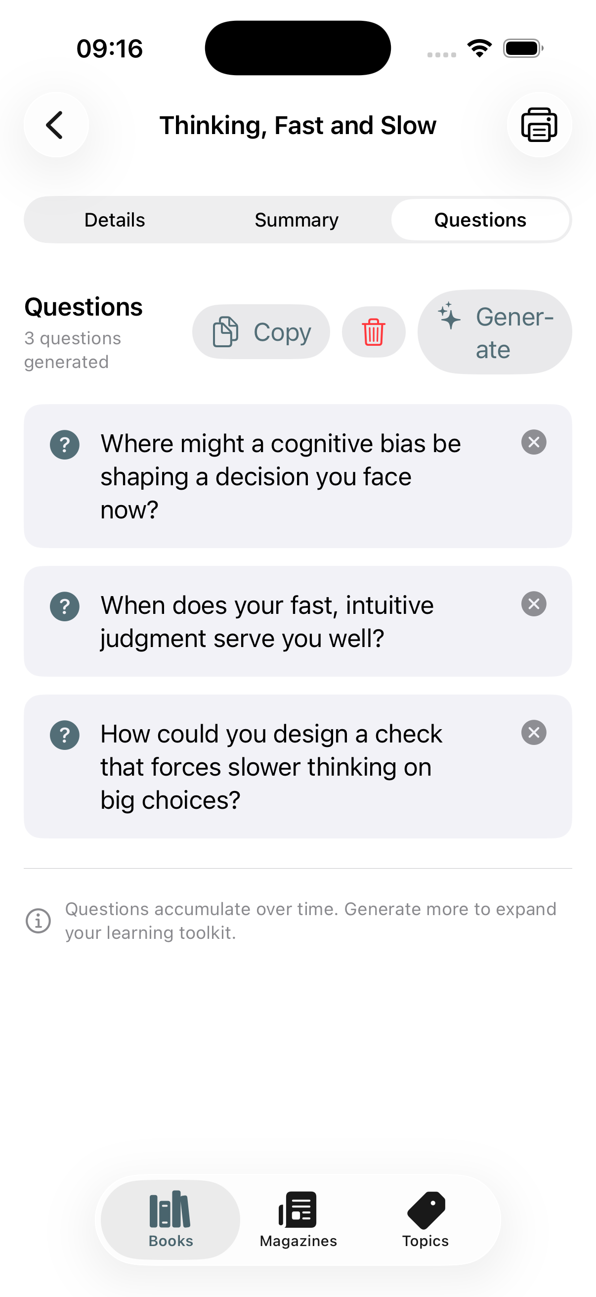 BookMind reflection questions