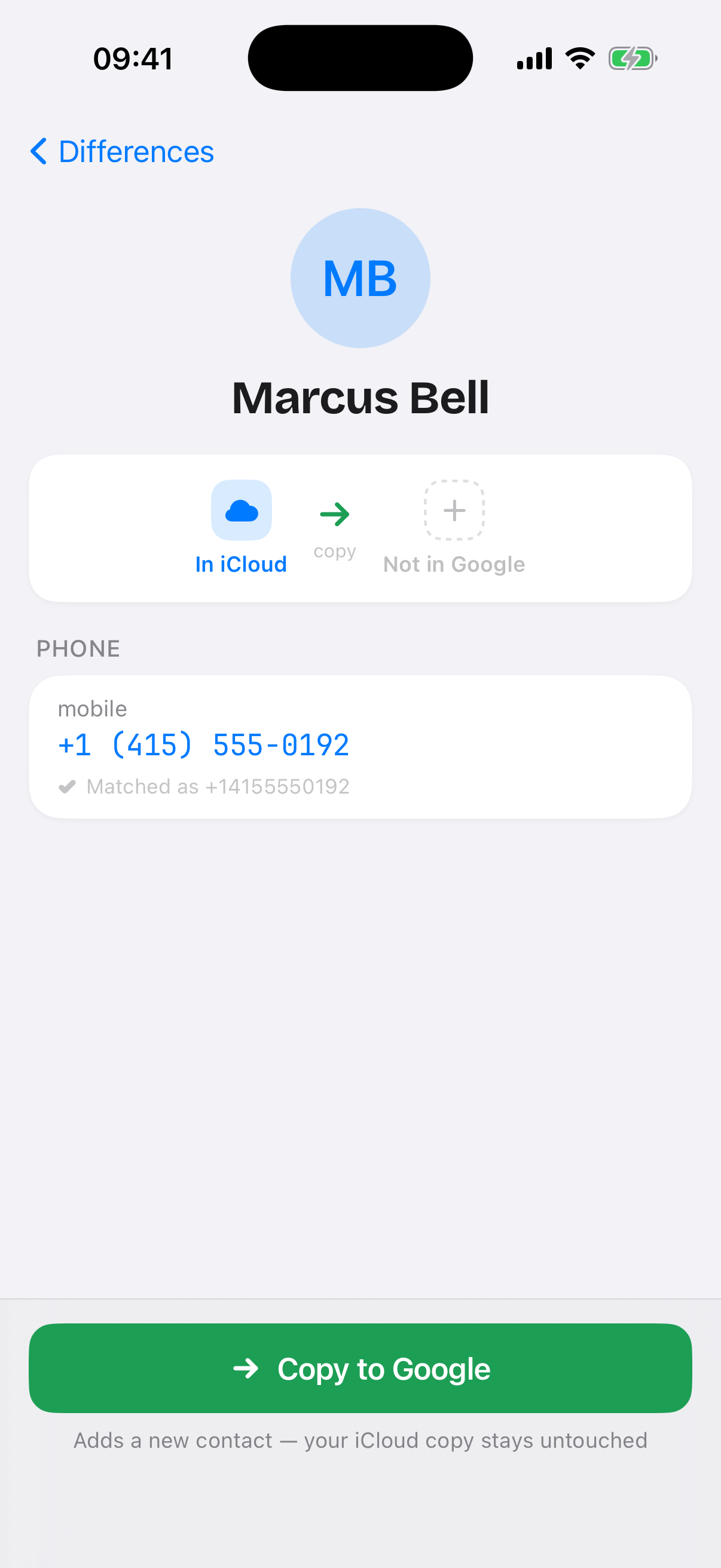 Phony Syncy contact detail